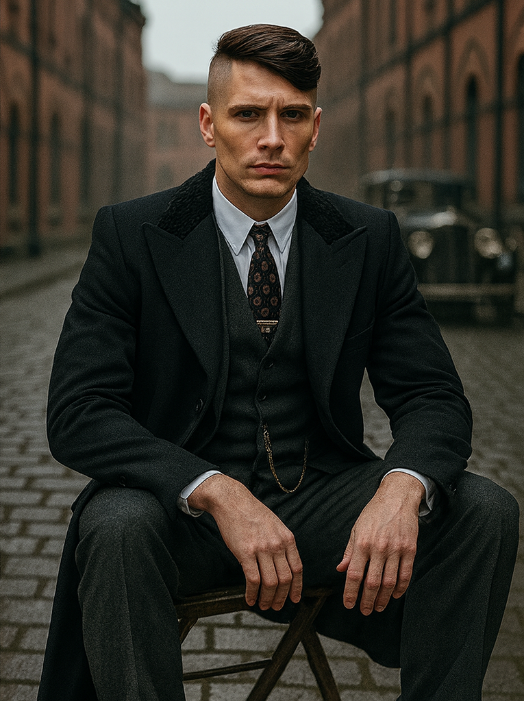 Thomas Shelby 3PC Suit and Overcoat Costume