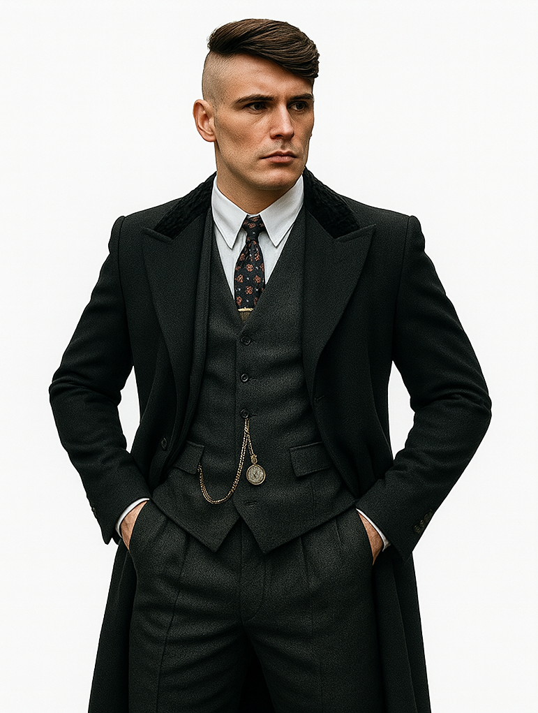 Thomas Shelby 3PC Suit and Overcoat Costume
