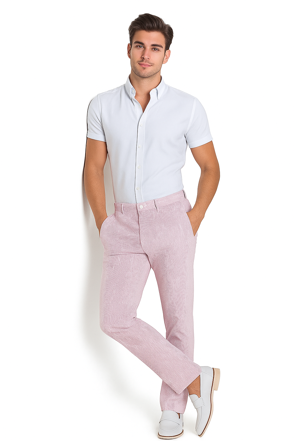 Men's Purple Lavender Seersucker Sear sucker suit dress pants