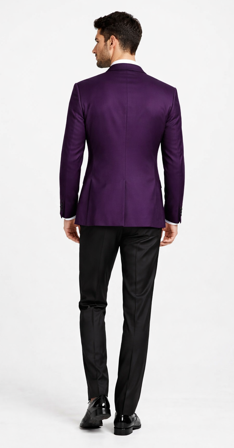 Mens Purple Tuxedo With Pants and Bowtie Package