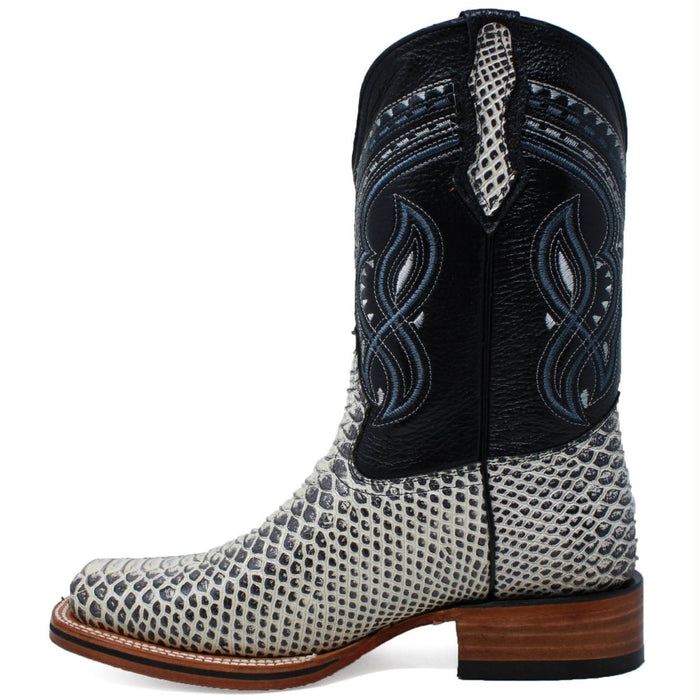 Los Altos Porto Brown Python Boots Wide Toe