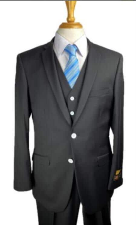 Children Kids Boys Pinstripe Suit Olive