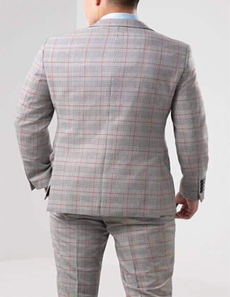 Boy's 5 Piece Classic Twill Suit - Notch Collared and Flat Front Pants Gray $125