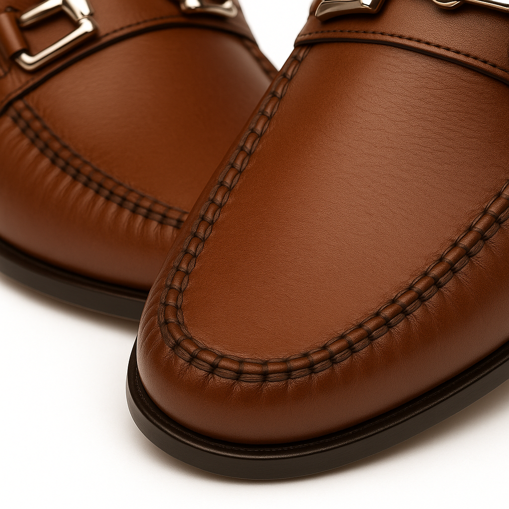 Mens Mezlan Brussels Calfskin Loafer with Metal Bit