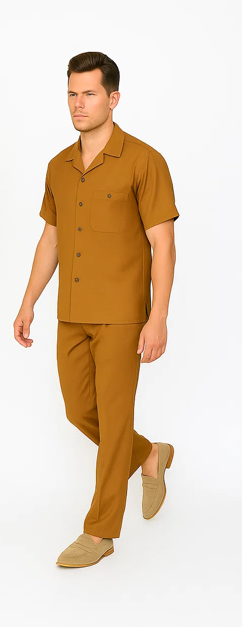 Caramel Men's Walking Suit - Zacchi Leisure Set