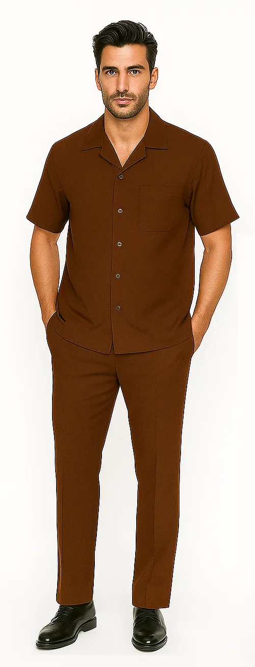 Cognac Leisure Walking Suit Set - Zacchi
