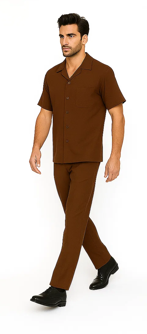 Cognac Leisure Walking Suit Set - Zacchi