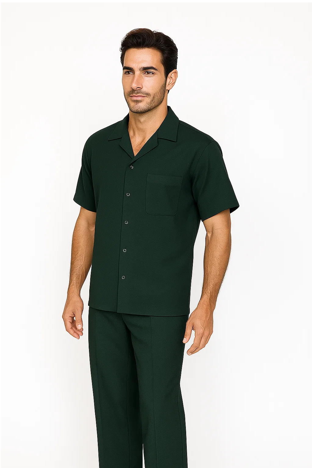 Hunter Green Men's Leisure Walking Suit