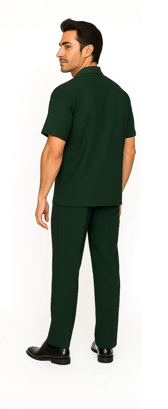 Hunter Green Men's Leisure Walking Suit
