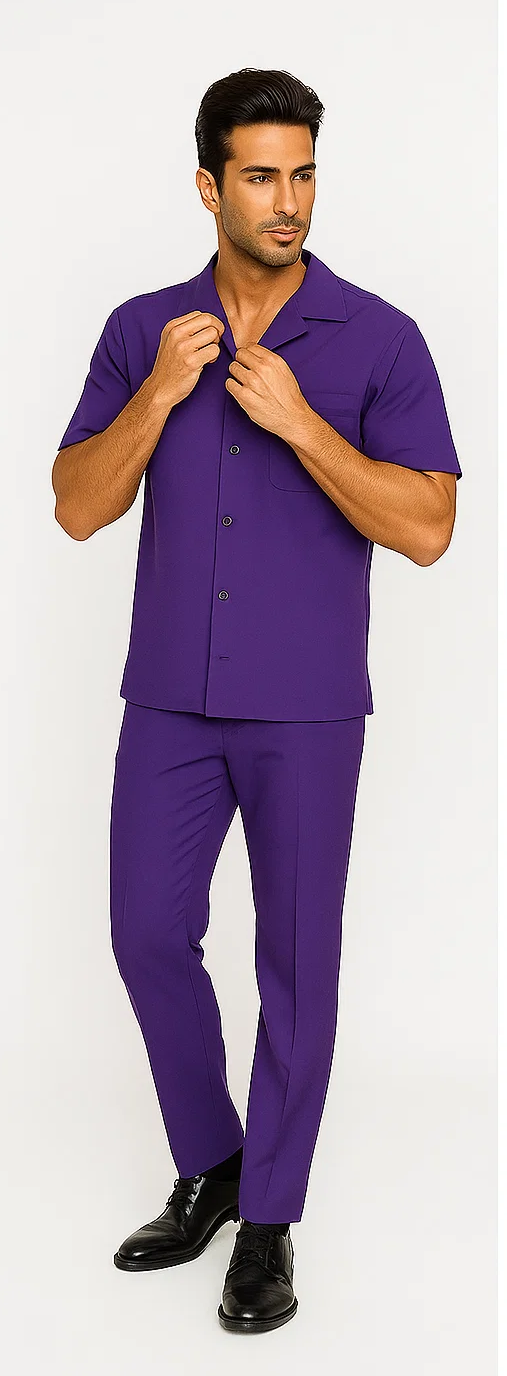 Purple Men's Walking Suit by Zacchi