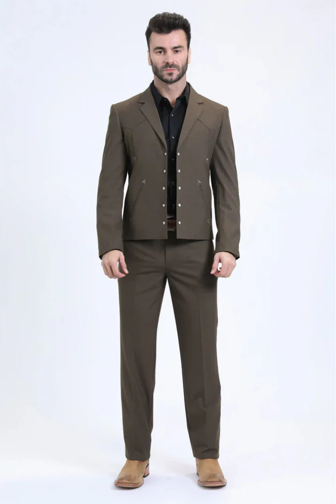 Men's Western Sport Suit in Brown