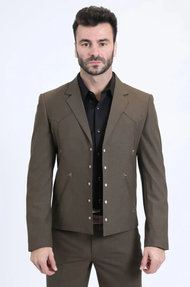 Men's Western Sport Suit in Brown