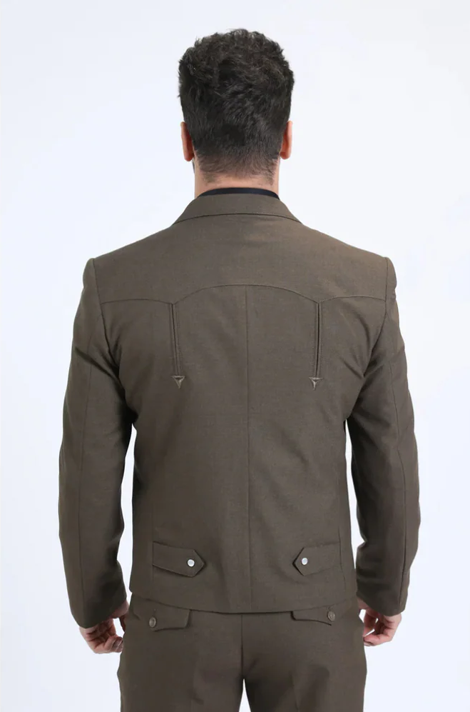 Men's Western Sport Suit in Brown