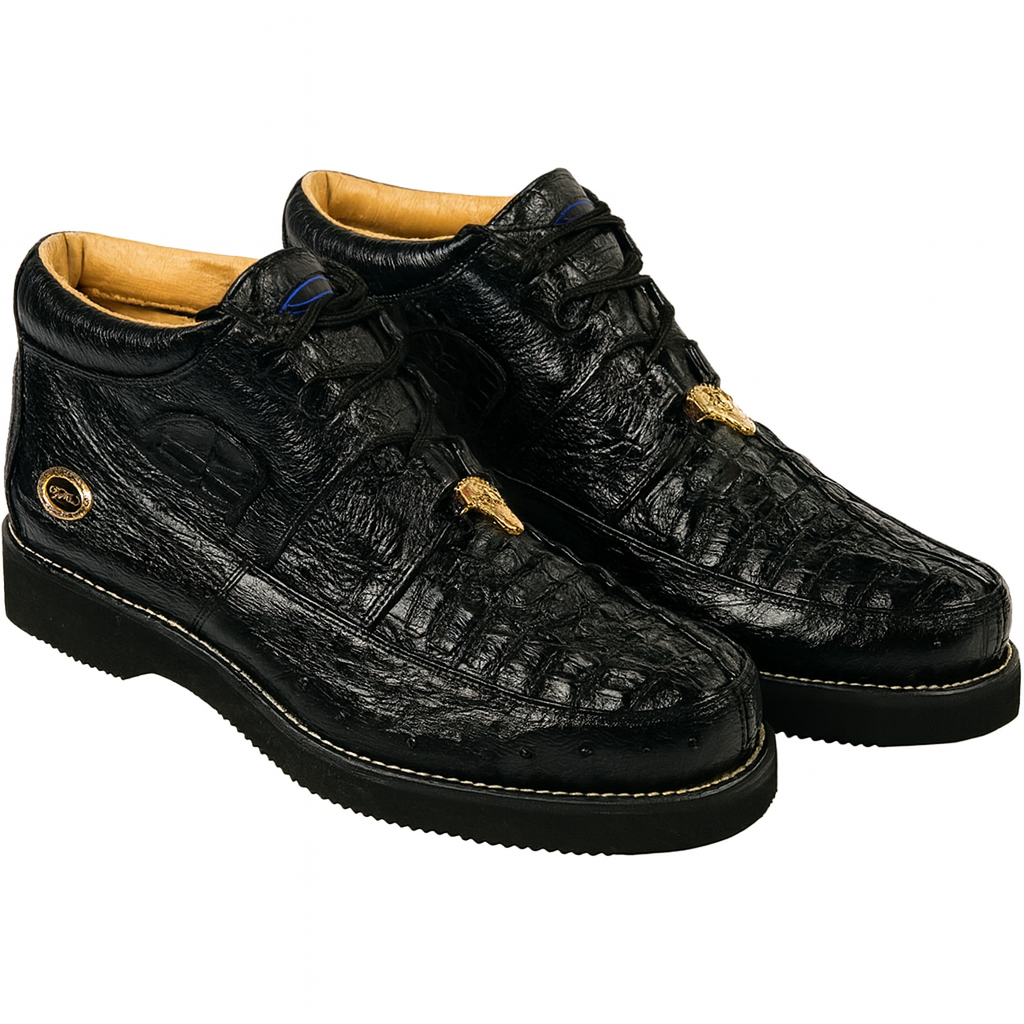 Men's Wild West Boots Caiman and Ostrich Skin Shoe 2ZA050205