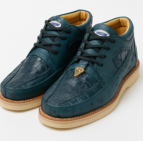 Caiman and Ostrich Exotic Skin Men's Boots