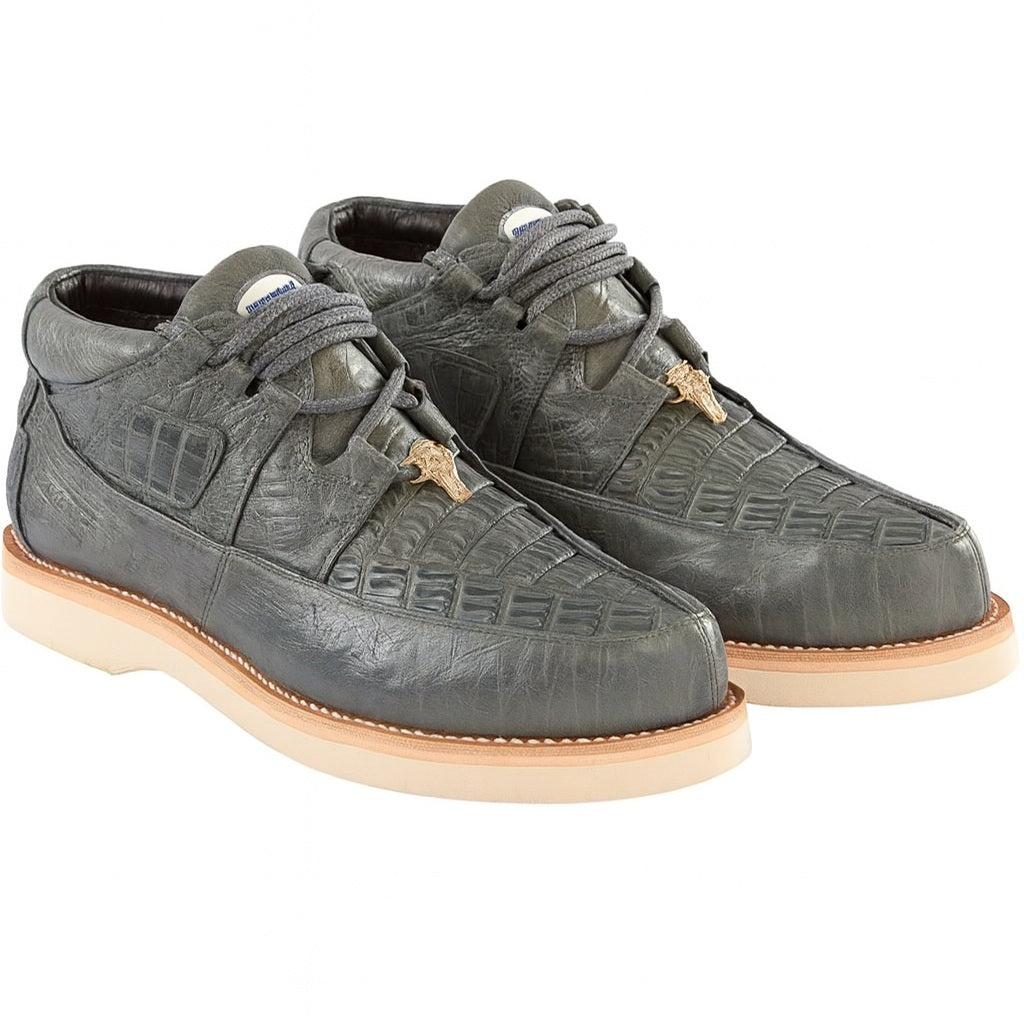 Men's Wild West Boots Caiman and Smooth Ostrich Skin Shoe
