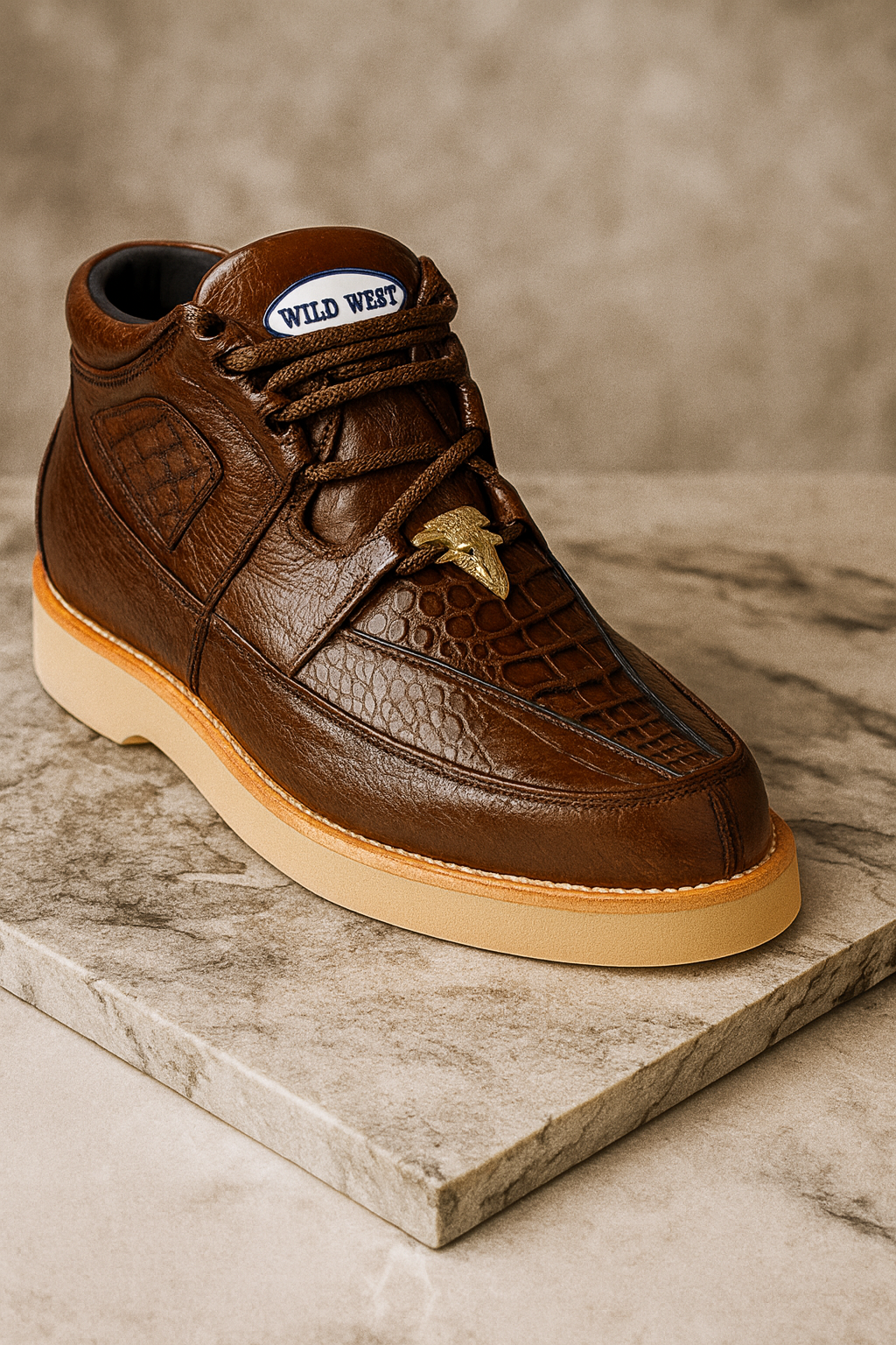 Caiman & Ostrich Skin Wild West Shoes
