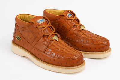 Caiman & Ostrich Skin Western Shoes for Men