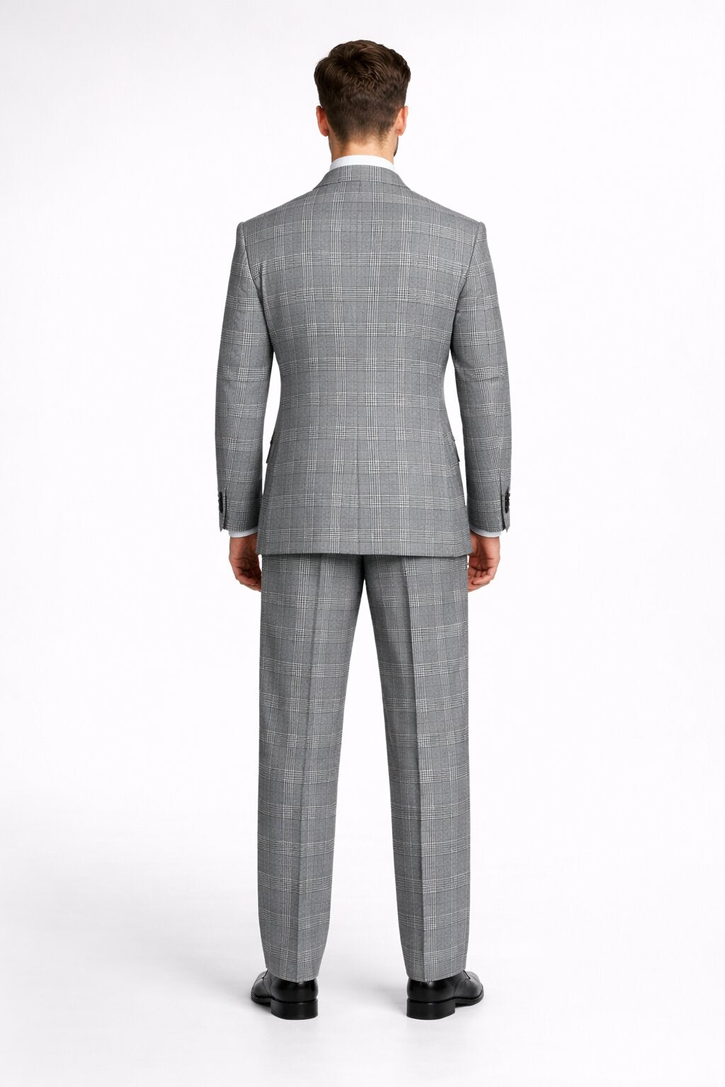 Rossiman Plaid Wool Suit with Baggy Trousers
