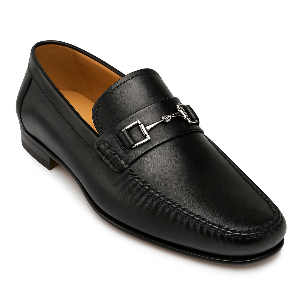 Mens Mezlan Brussels Calfskin Loafer with Metal Bit