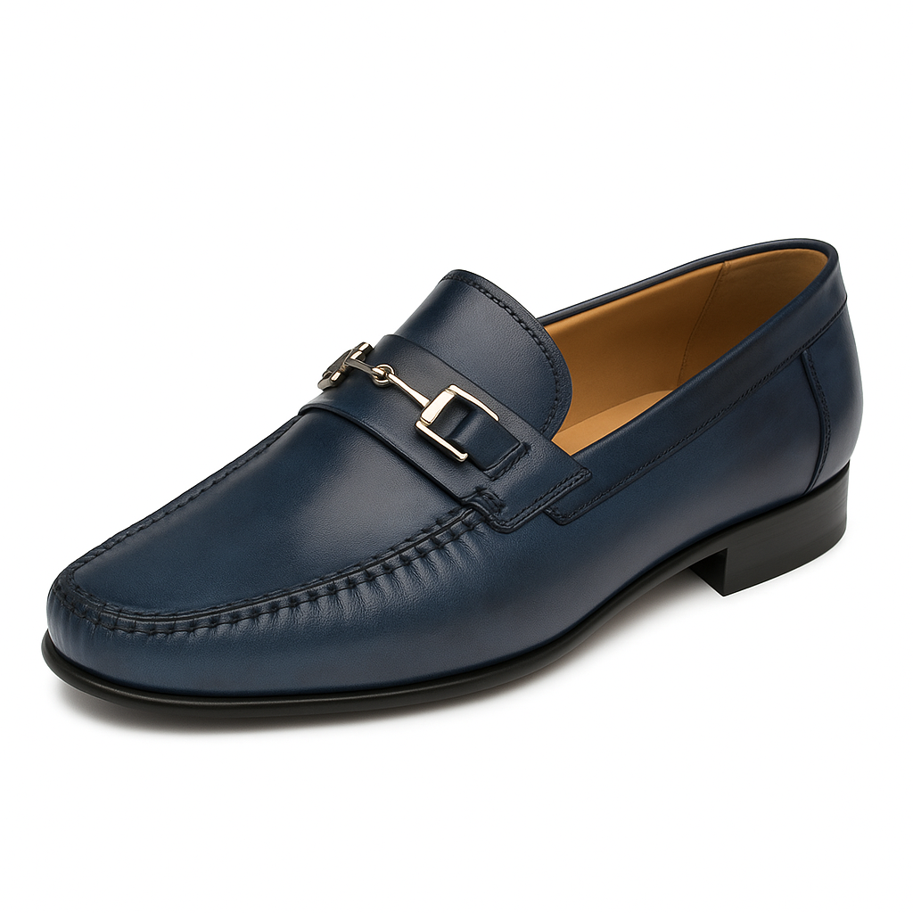 Mens Mezlan Brussels Calfskin Loafer with Metal Bit