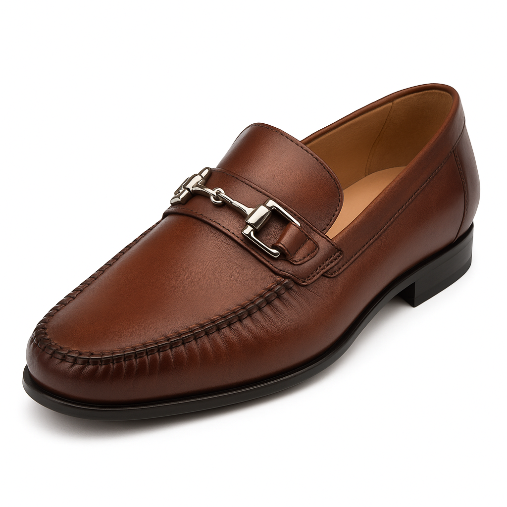 Mens Mezlan Brussels Calfskin Loafer with Metal Bit