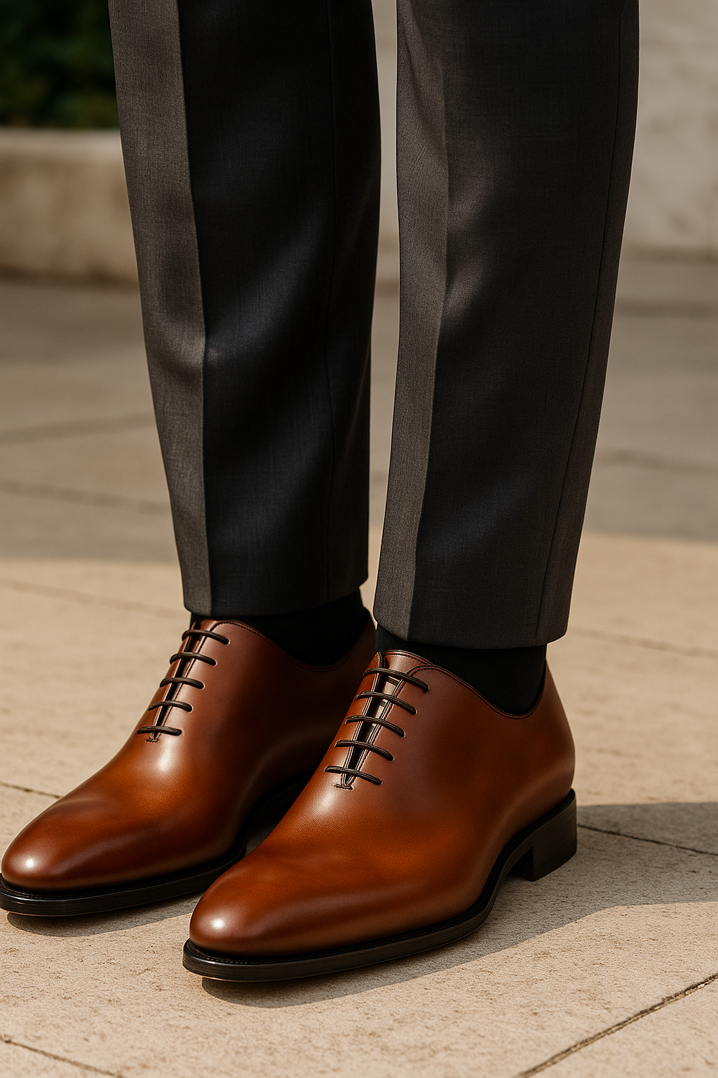 Mezlan Pamplona Calfskin Dress Shoe in Cognac