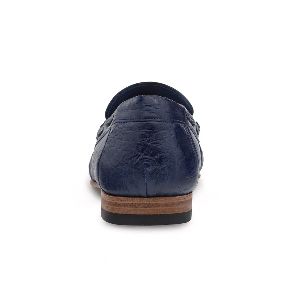 Mezlan Jean Genuine Ostrich Dress Moccasin