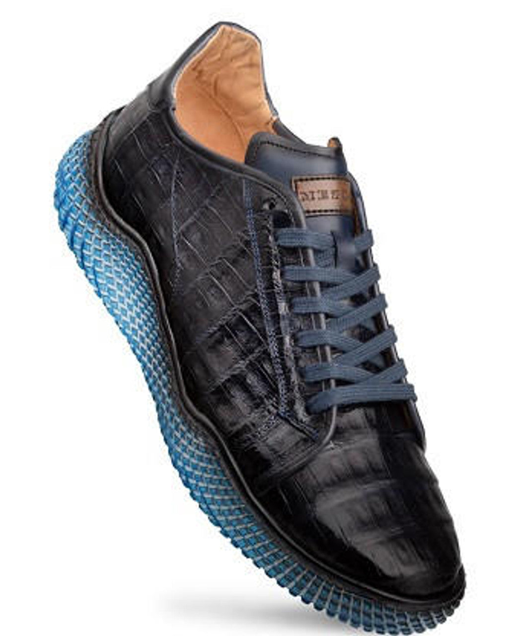 Mezlan Blue Gator Sneakers Designer Edition