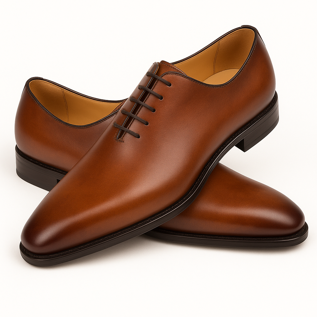 Mezlan Pamplona Calfskin Dress Shoe in Cognac