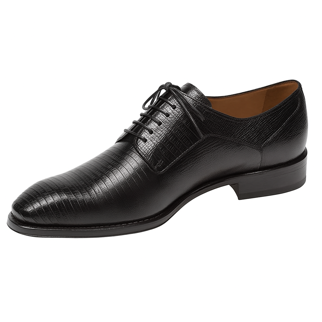 Mezlan Pegaso Lizard Black Dress Shoe