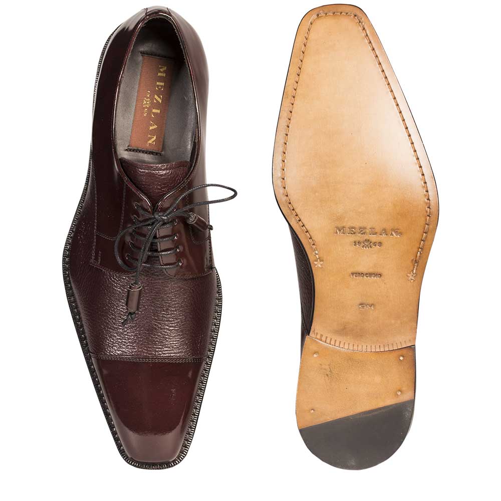 Mezlan Soka Burgundy Cap Toe Dress Shoe