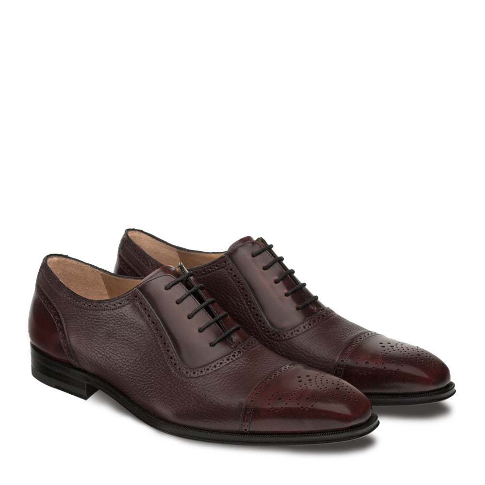 Mezlan Murino Cap Toe Dress Shoe Burgundy