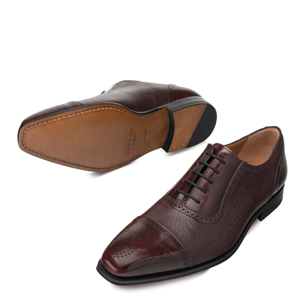 Mezlan Murino Cap Toe Dress Shoe Burgundy