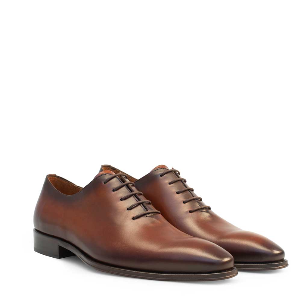 Mezlan Calfskin Dress Shoe in Cognac
