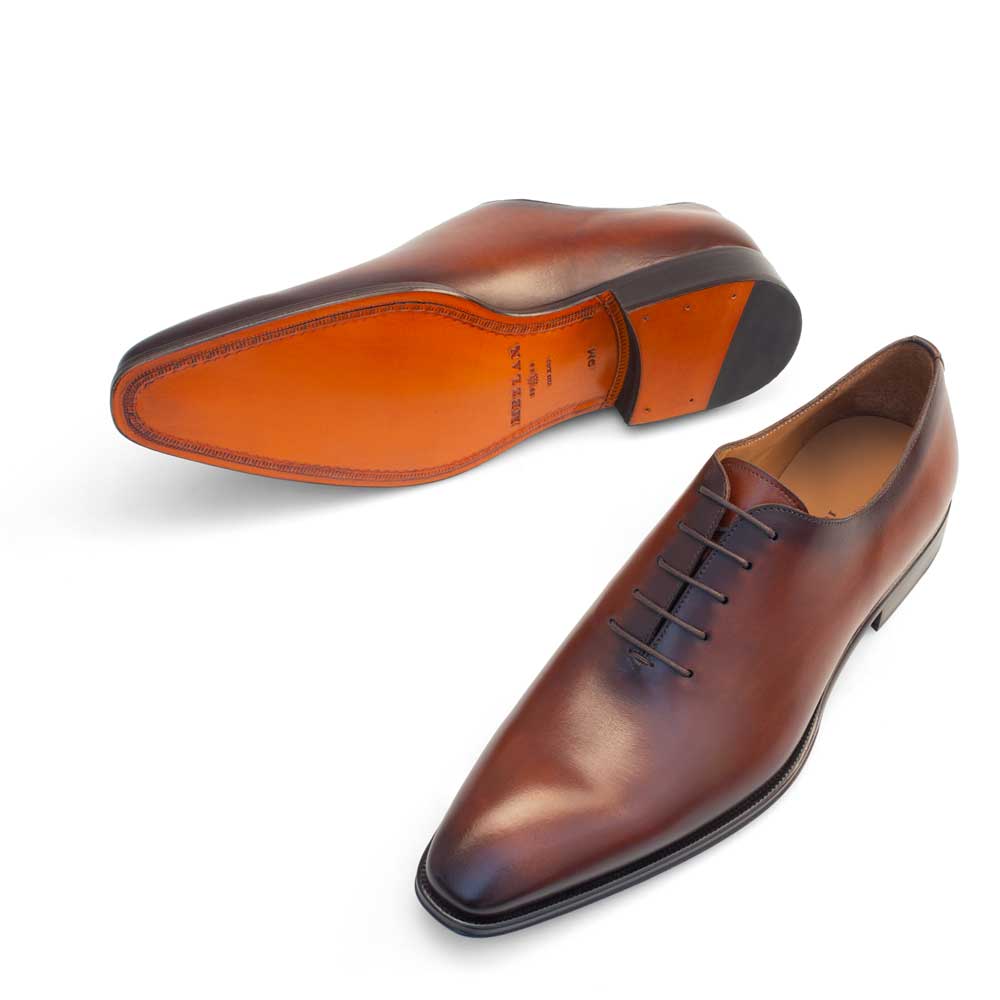 Mezlan Calfskin Dress Shoe in Cognac