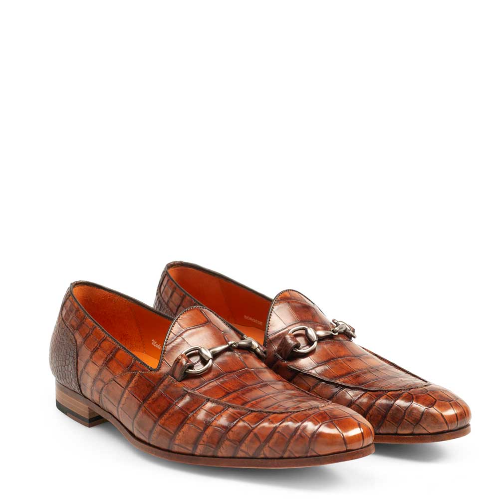 Mezlan Borgese Cognac Alligator Loafer