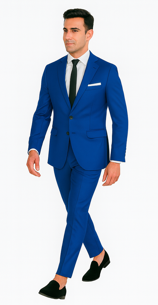Mix and Match Suits Men's Saphire~Royal ~ Indigo ~ Bright Blue ~ Cobalt New Blue 2 Button Dress Suits for Men Separate Any Size Jacket & Pants
