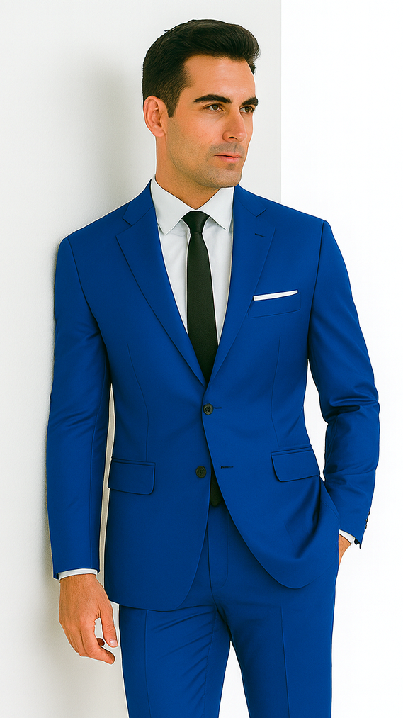 Mix and Match Suits Men's Saphire~Royal ~ Indigo ~ Bright Blue ~ Cobalt New Blue 2 Button Dress Suits for Men Separate Any Size Jacket & Pants