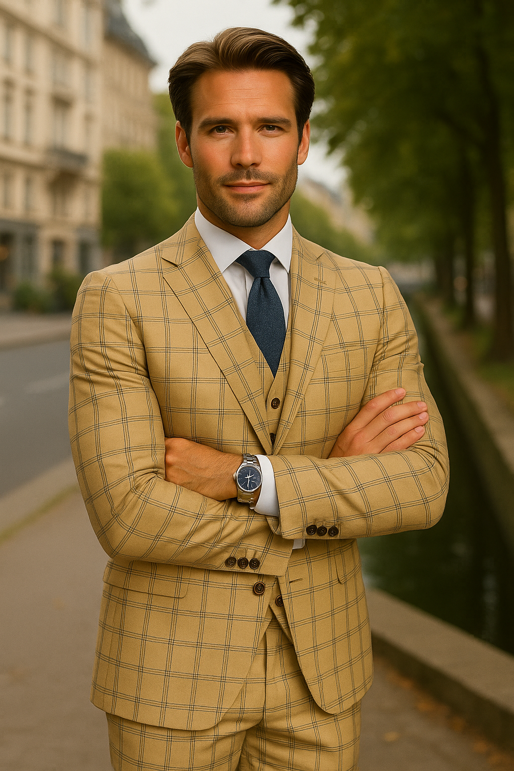 Italian Made 3 Piece Wool Business Suit