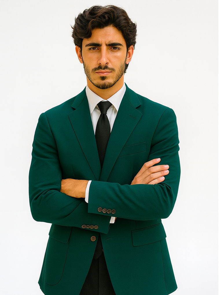 Neil Allyn Augusta Green Polyester Blazer