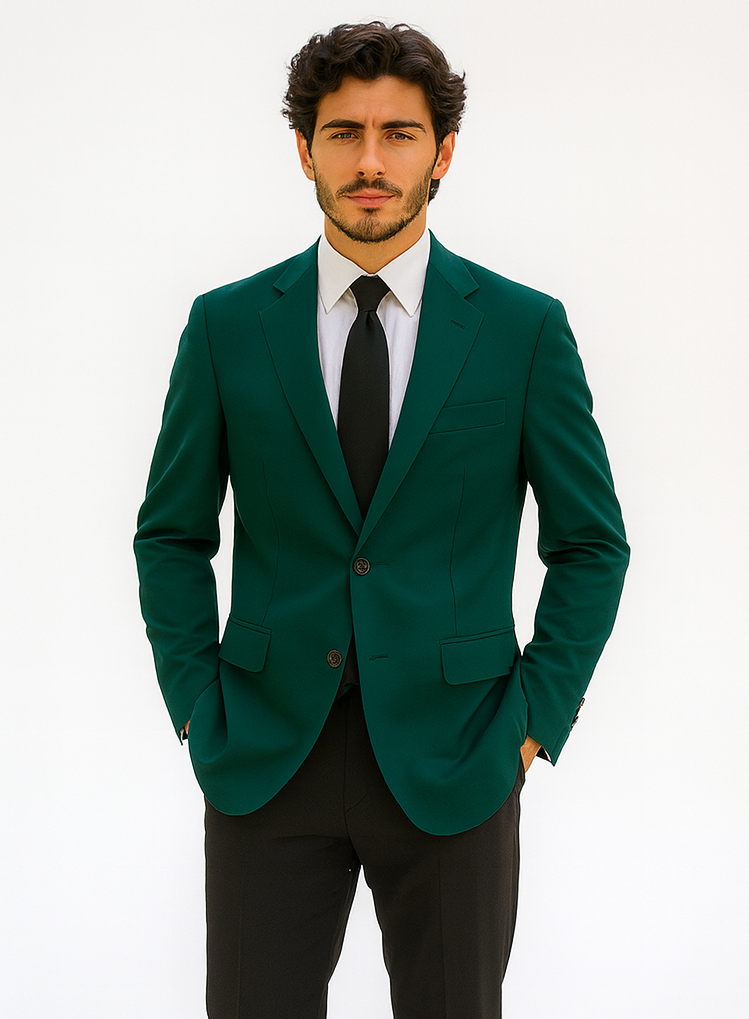 Neil Allyn Augusta Green Polyester Blazer