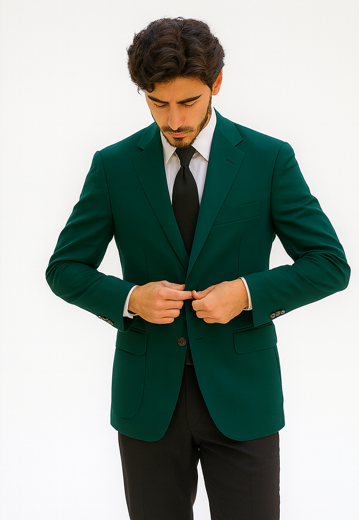 Neil Allyn Augusta Green Polyester Blazer