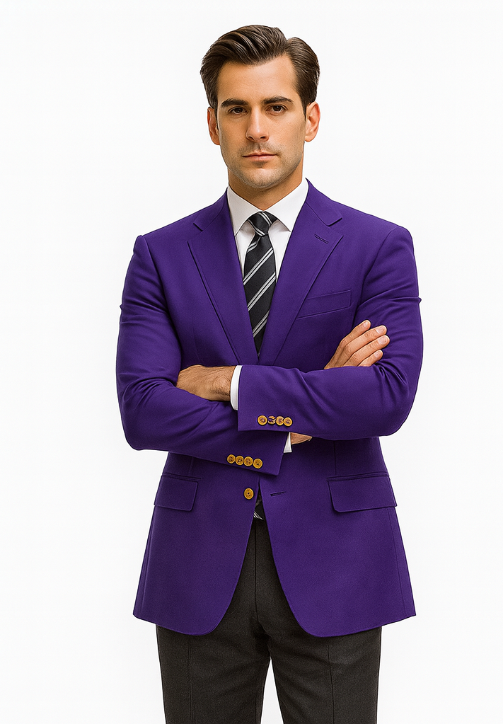 Neil Allyn Men's Purple Blazer Jacket