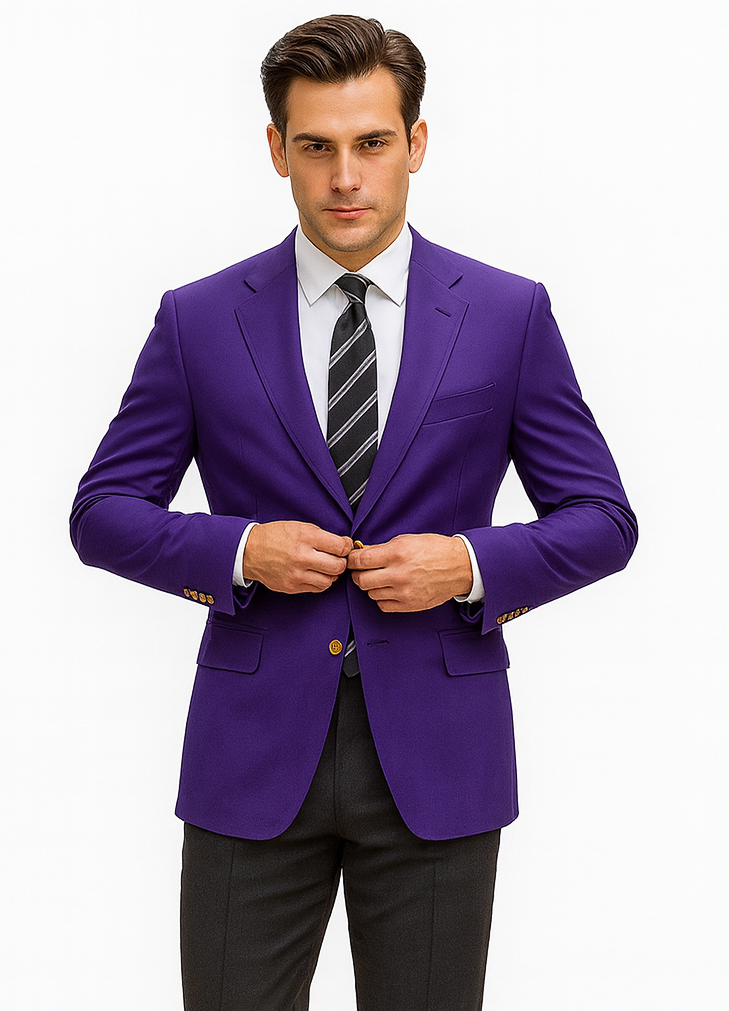 Neil Allyn Men's Purple Blazer Jacket