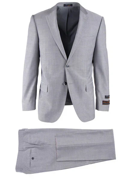 Novello Gray Herringbone Modern Fit Wool Suit