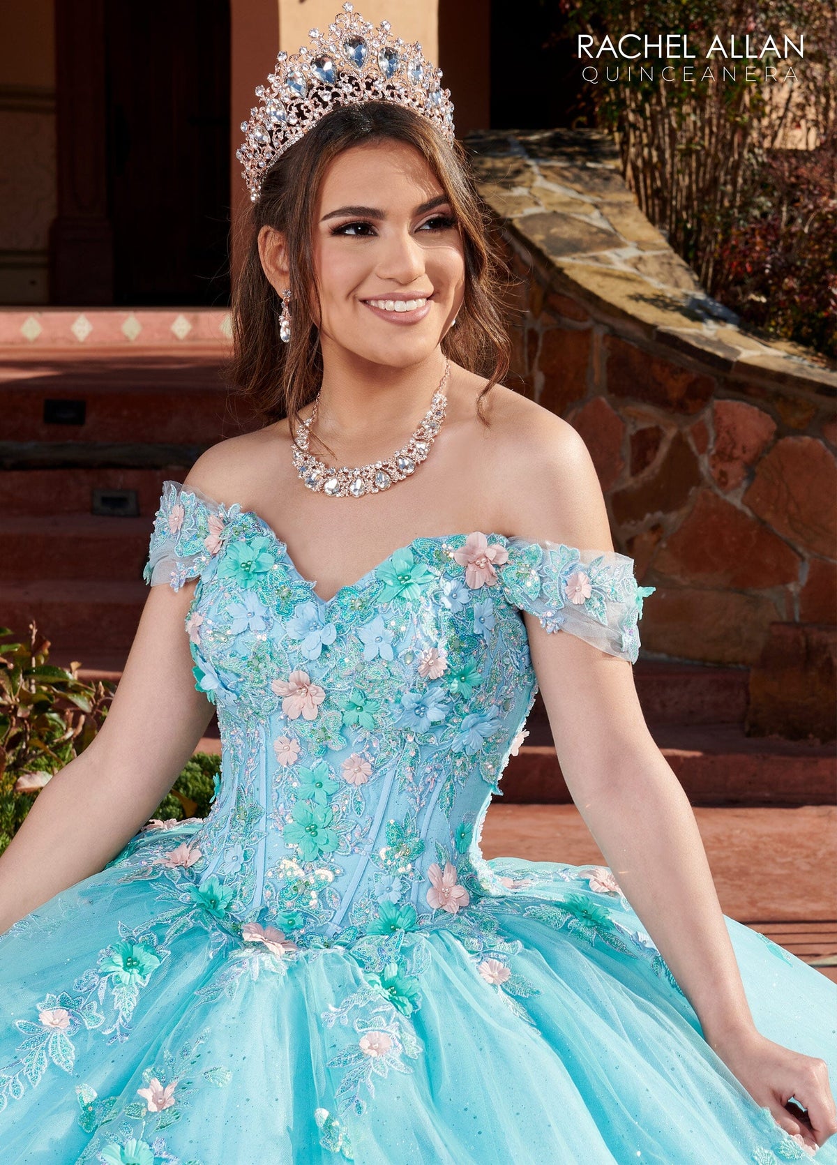 Rachel Allan RQ2179 Off Shoulder Corset Quinceanera Dress