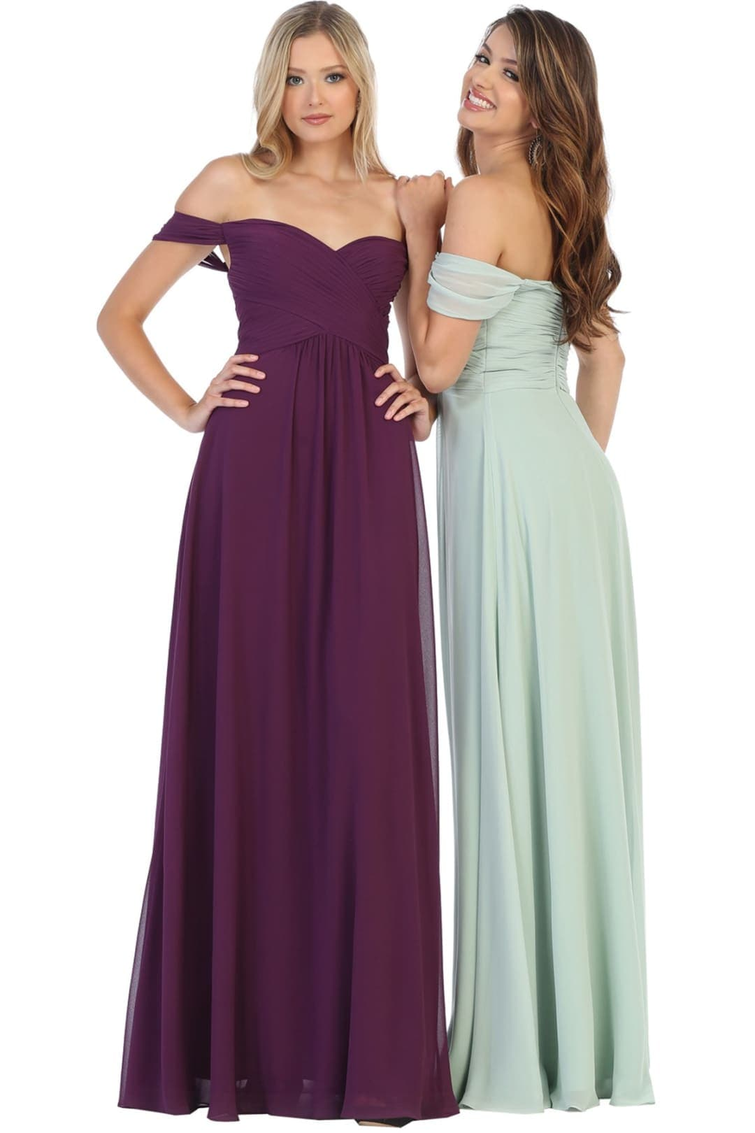 Bridesmaid Dresses Off Shoulder Evening Gown & Plus Size by MQ1711