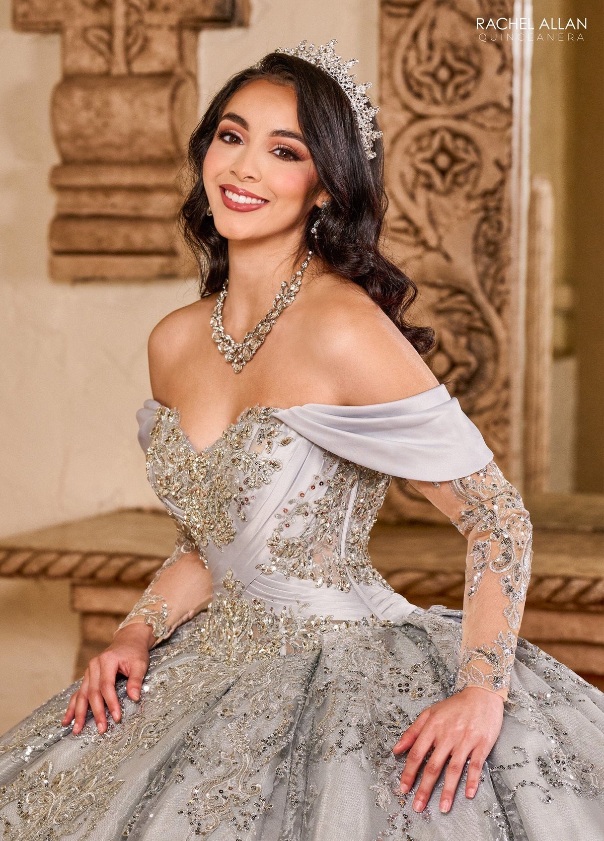 Rachel Allan RQ2194 Off Shoulder Quinceanera Dress