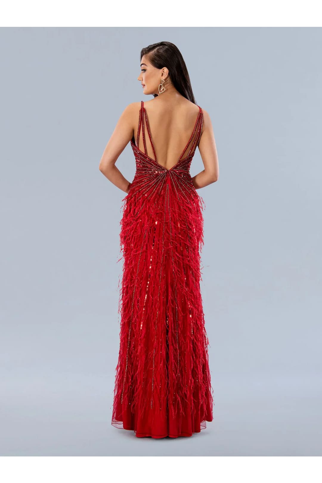Off White Prom Dress Feather Formal Evening Gown Stella Couture 24206